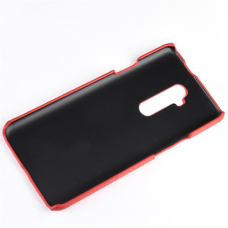 Crocodile Skin PU Leather Coated PC Case for OnePlus 7T Pro - Red-6