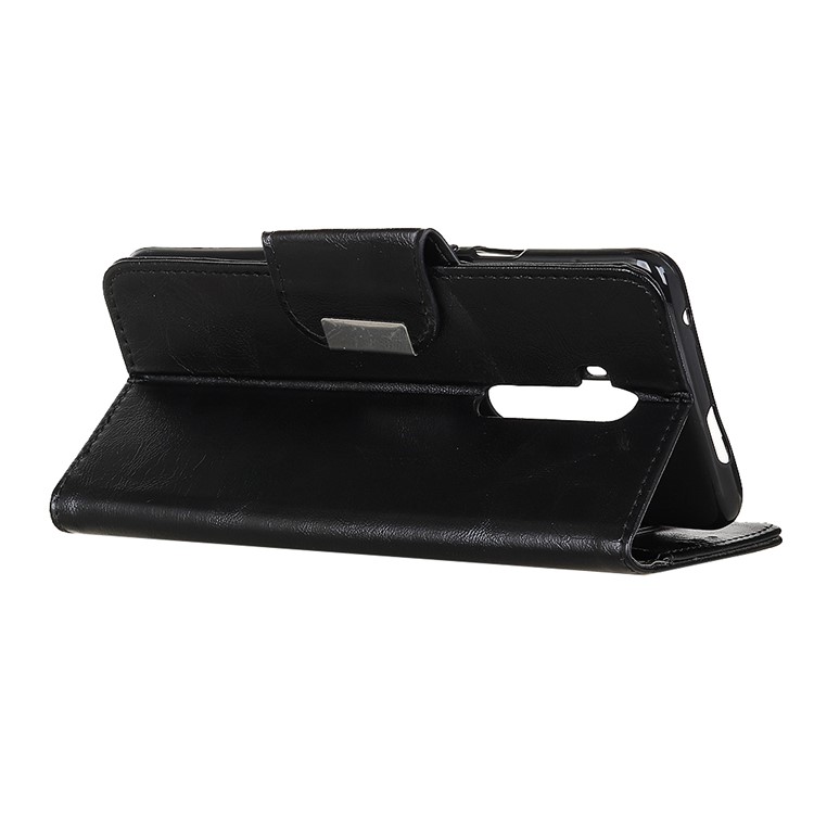 Wallet Stand Leather Case with Multiple Card Slots for OnePlus 7T Pro - Black-2