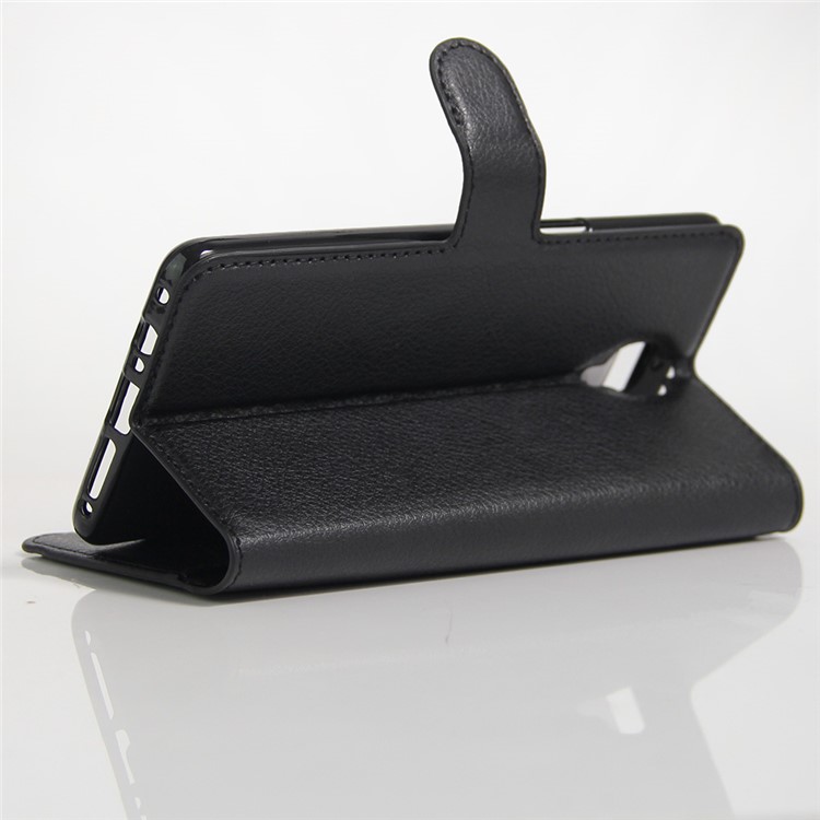 Lychee Skin Leather Wallet Case for OnePlus 3 / 3T - Black-6