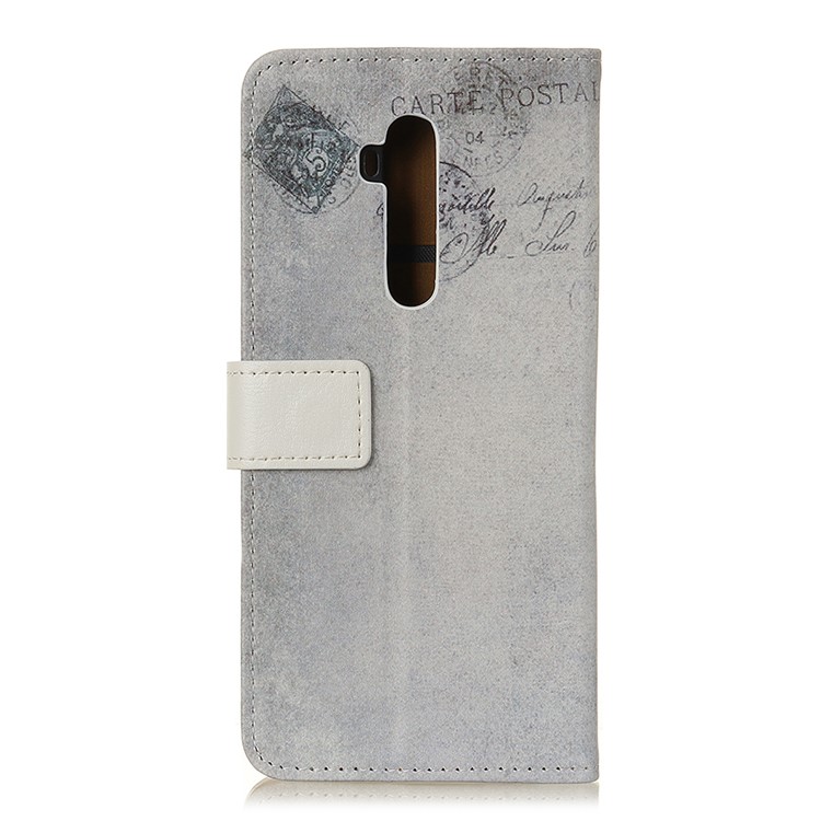 Printing Skin Leather Wallet Phone Case for OnePlus 7T Pro - Cat Holding Heart-3