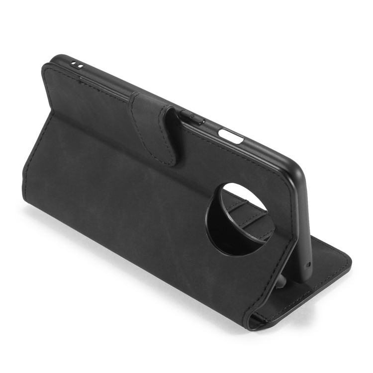 DG. Shell Portefeuille En Cuir De Style Rétro MING Debout Cas Pour OnePlus 7T - Noir-6