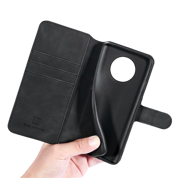 DG. Shell Portefeuille En Cuir De Style Rétro MING Debout Cas Pour OnePlus 7T - Noir-7