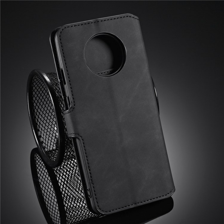 DG. Shell Portefeuille En Cuir De Style Rétro MING Debout Cas Pour OnePlus 7T - Noir-9