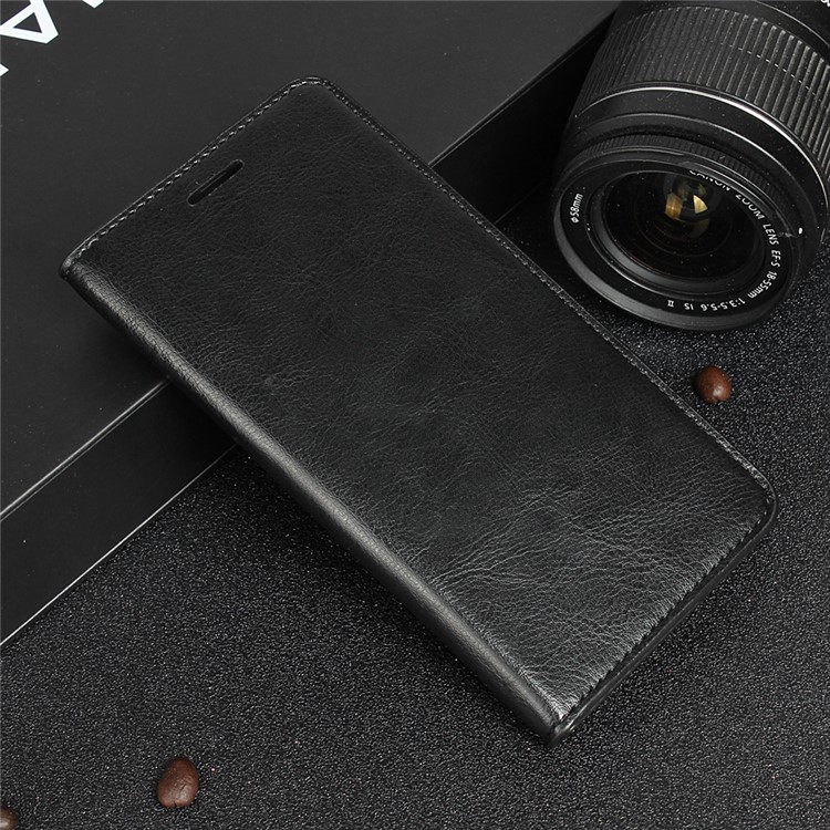 Crazy Horse Genuine Leather Wallet Stand Case for OnePlus 3 - Black-6