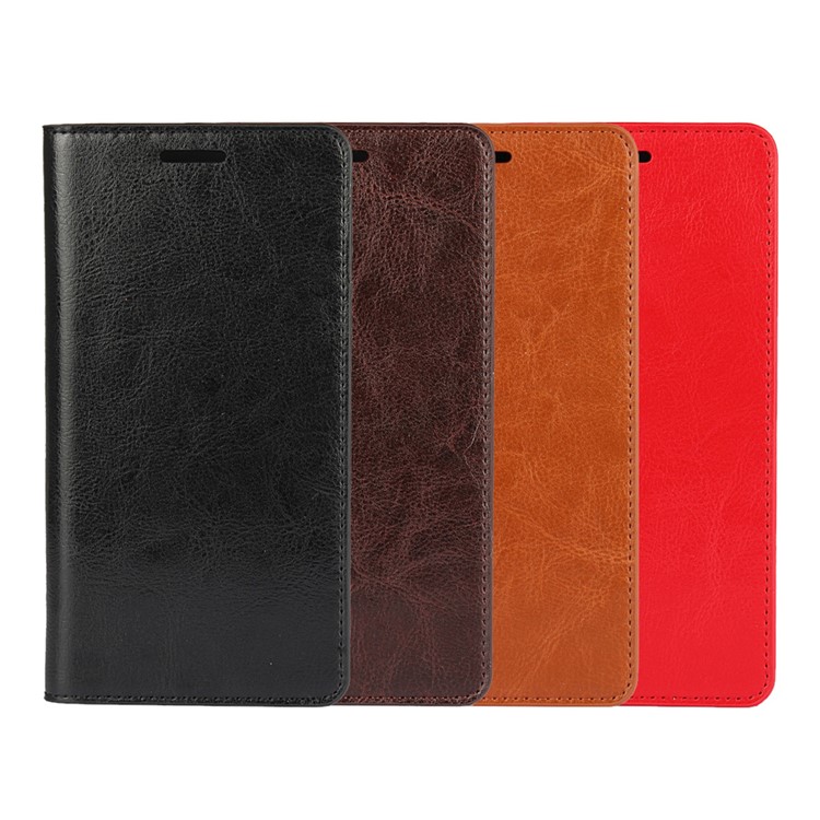 Crazy Horse Genuine Leather Wallet Stand Case for OnePlus 3 - Black-8