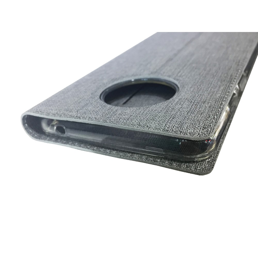 VILI DMX Cross Texture State Coperchio Del Supporto Per Schede in Pelle Per OnePlus 7T - Grigio