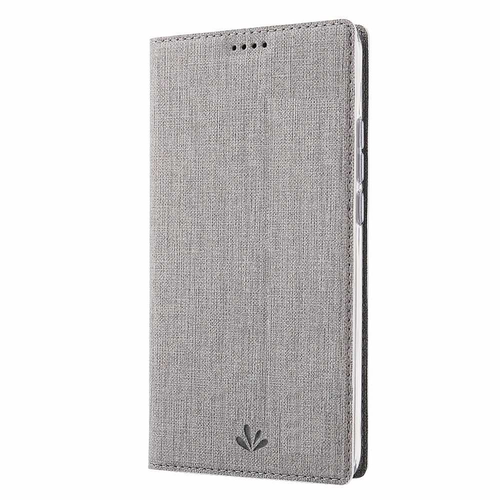 VILI DMX Cross Texture Stand Soport Tarjeta de Cuero Cubierta Del Teléfono Para OnePlus 7T - Gris-15