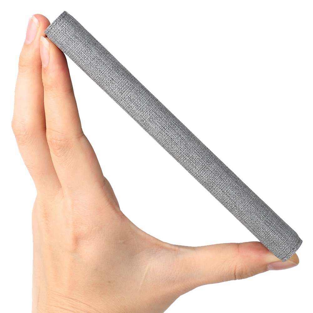 VILI DMX Cross Texture State Coperchio Del Supporto Per Schede in Pelle Per OnePlus 7T - Grigio