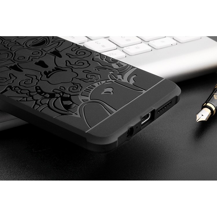 Auspicious Dragon Pattern Drop-proof Imprint TPU Case for OnePlus 3 / 3T - Black-9