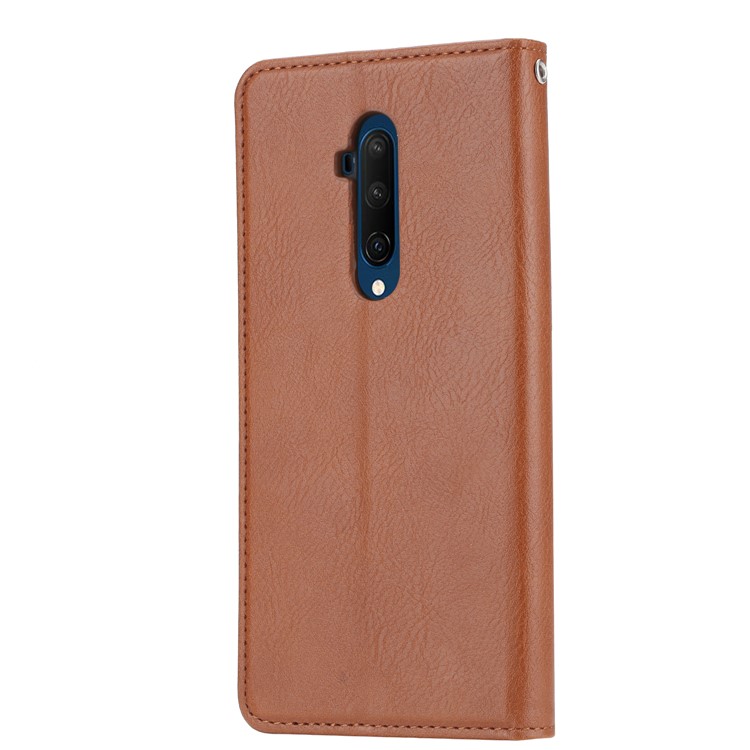 Auto-absorbiert PU-lederne Mappe Mobile Abdeckung Für OnePlus 7T Pro - Braun-3