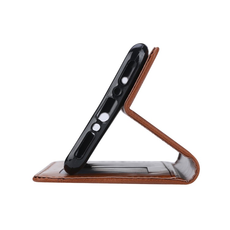 Auto-absorbiert PU-lederne Mappe Mobile Abdeckung Für OnePlus 7T Pro - Braun-5