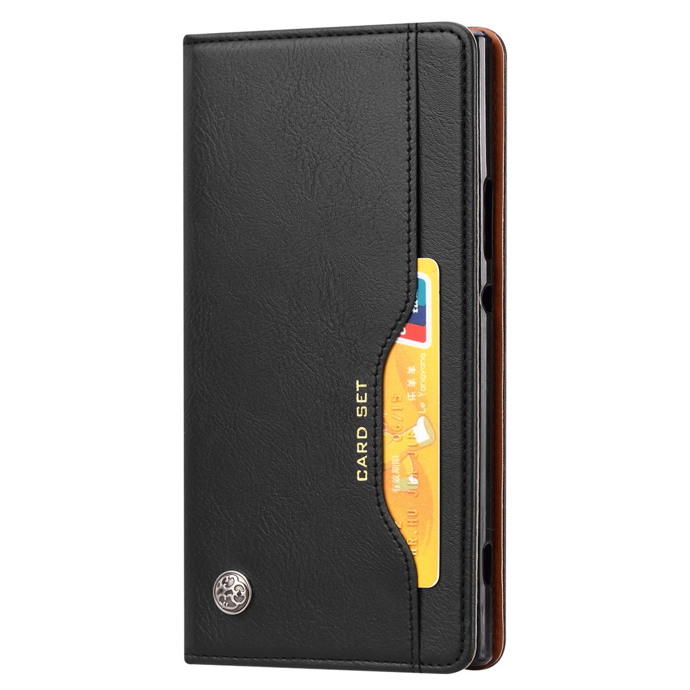 PU Carteira De Couro Da Tampa Móvel Absorvida Automaticamente Para OnePlus 7T Pro - Preto-2