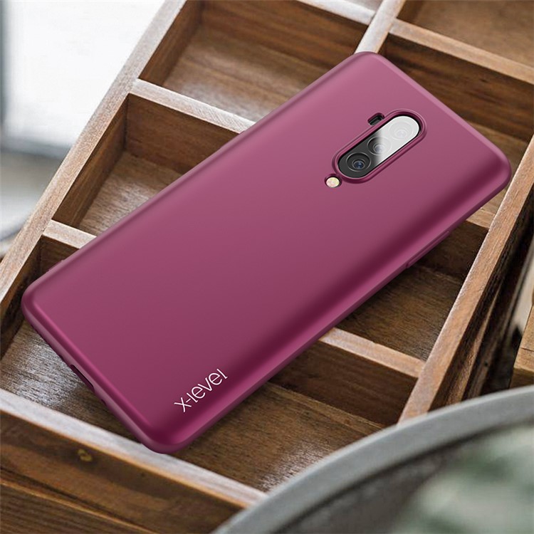 X-LEVEL Série Guardião Caso Ultra Slim Telefone Celular TPU Para OnePlus 7T Pro - Vinho Vermelho-1