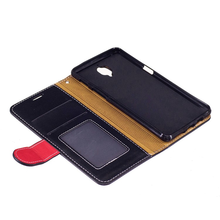 For OnePlus 3T / 3 Graceful Series Stitching Wallet Leather Phone Case Stand - Black-7