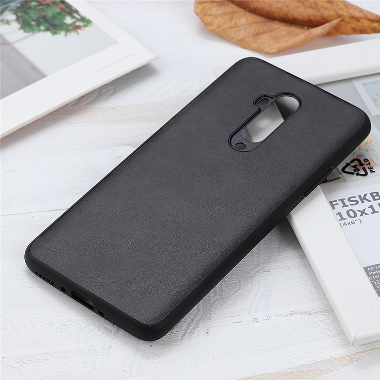 PU Leather Skin Plastic +TPU Hybrid Phone Casing for OnePlus 7T Pro - Black-2