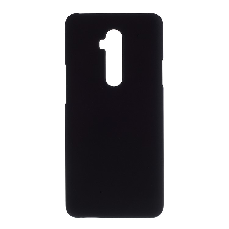 Glossy Rubberized Hard PC Shell Unique Cover for OnePlus 7T Pro - Black-1