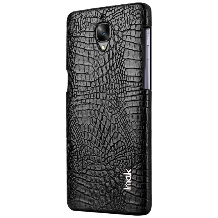 IMAK Ruiyi Series Crocodile Leather Coated PC Hard Case for OnePlus 3T / 3 - Black-2