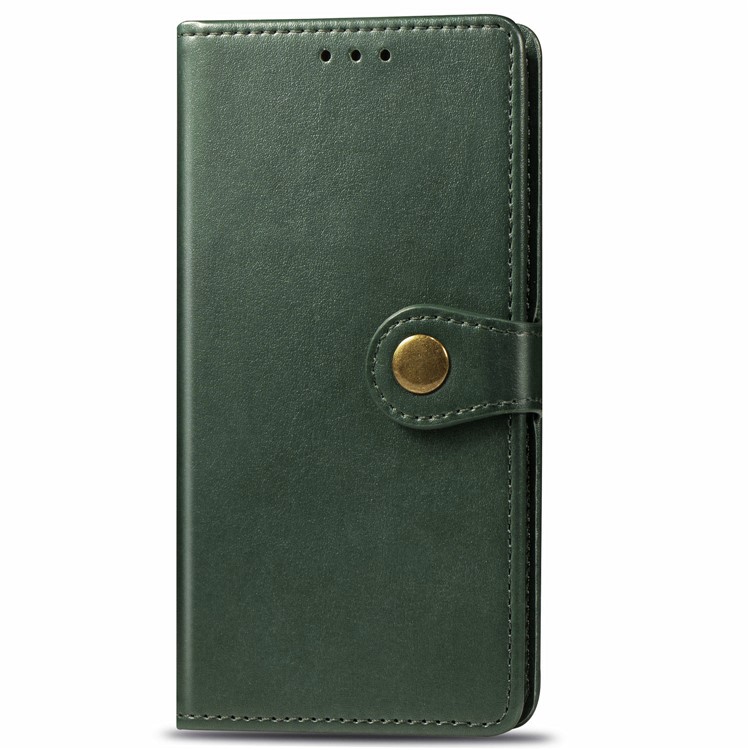 Solid Color Wallet Stand Leather Phone Casing for OnePlus 7 Pro - Army Green-2