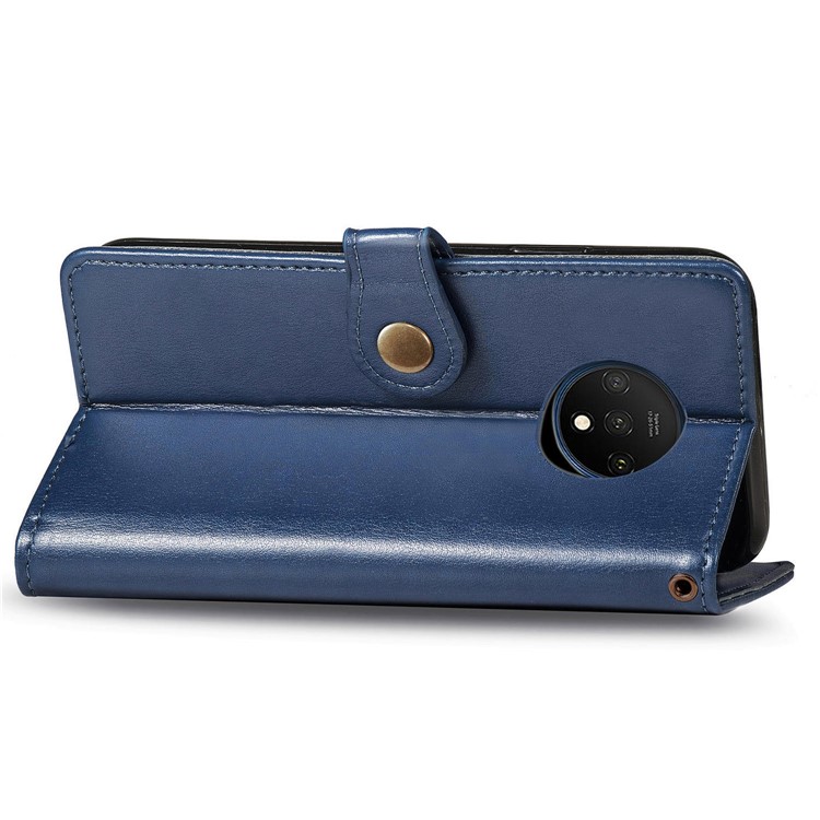 Wallet Leather Stand Case for OnePlus 7T - Blue-6