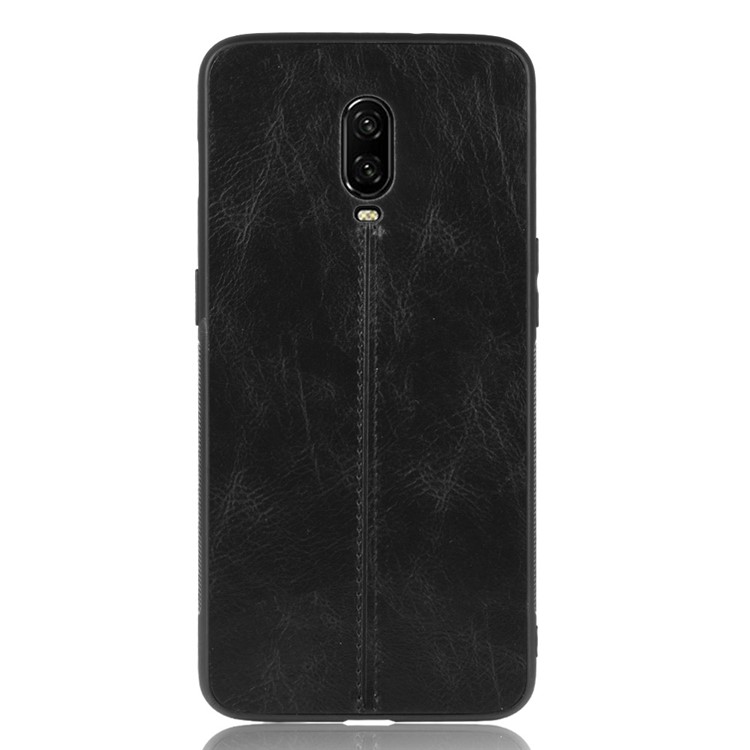 PU Leder + PC + TPU Hybrid Telefonhülle Für OnePlus 6T - Schwarz