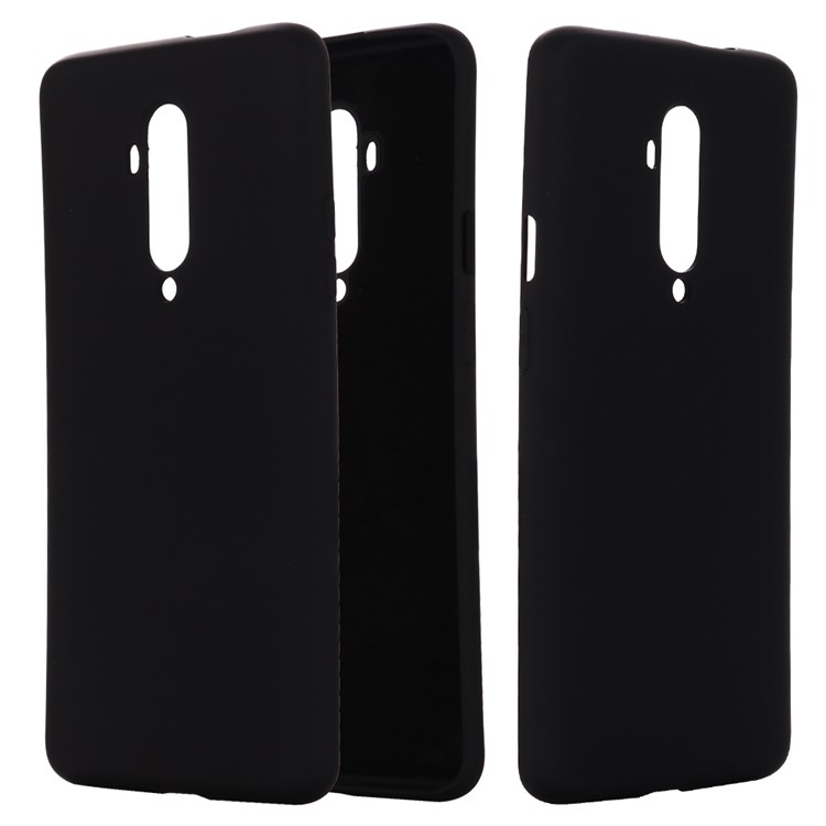 Caso De Silicone Líquido Para OnePlus 7T Pró - Preto-1