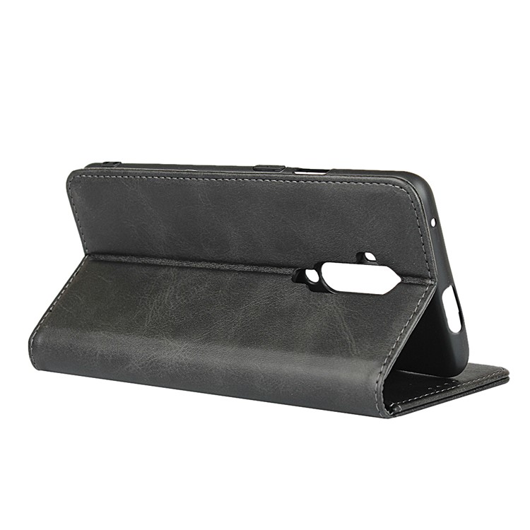 Couro Caixa De Telefone Estande Carteira Absorvida Automaticamente Para OnePlus 7T Pro - Preto-5