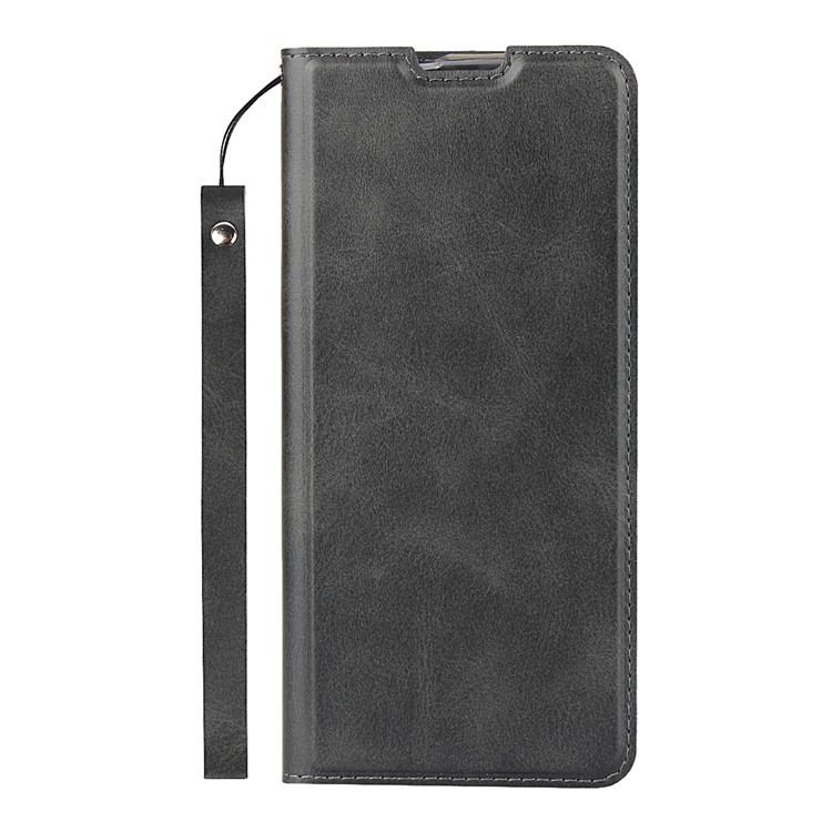 TPU+PU Leather Stand Case Shell with Strap for OnePlus 7T Pro - Black-2