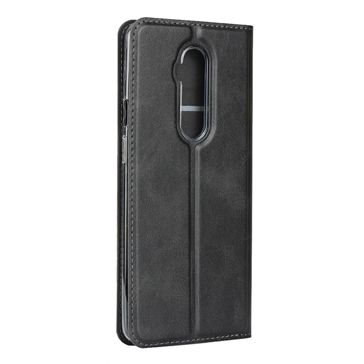 TPU+PU Leather Stand Case Shell with Strap for OnePlus 7T Pro - Black-4