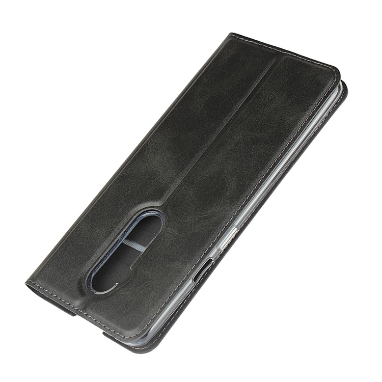 TPU+PU Leather Stand Case Shell with Strap for OnePlus 7T Pro - Black-7