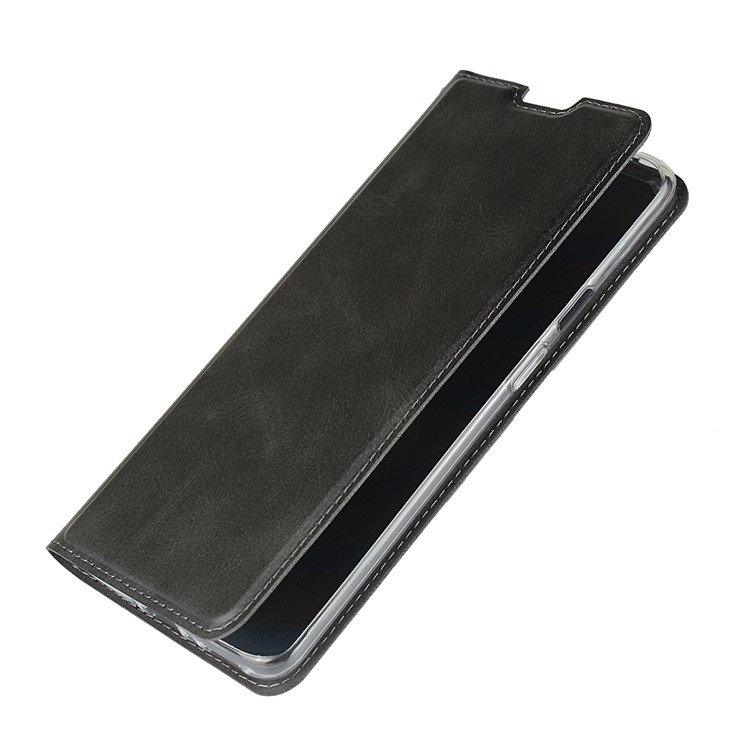 TPU+PU Leather Stand Case Shell with Strap for OnePlus 7T Pro - Black-8