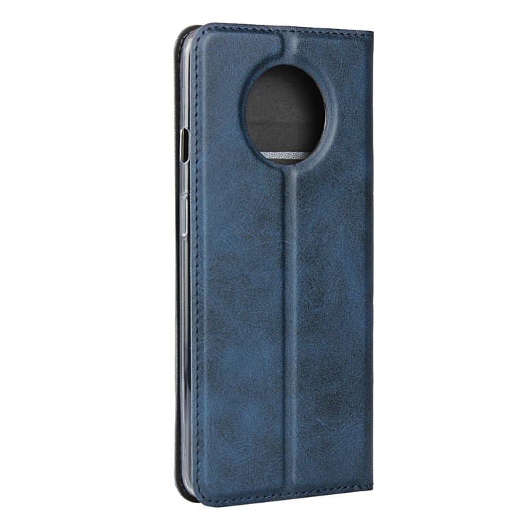 Cuir Support Cas Avec Fente Pour Carte OnePlus 7T - Bleu-4