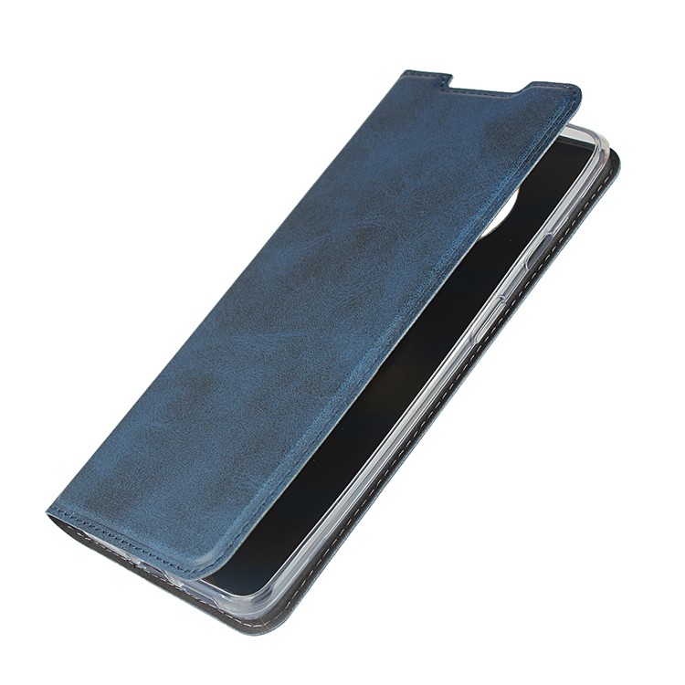 Cuir Support Cas Avec Fente Pour Carte OnePlus 7T - Bleu-7