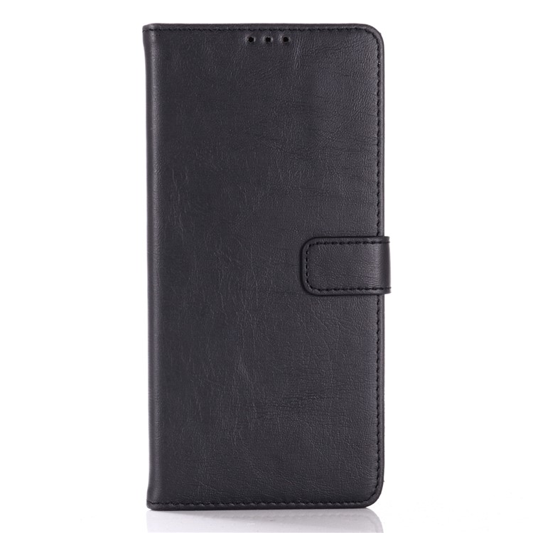 Crazy Horse Leder Brieftasche Schutz Retro Abdeckung Für OnePlus 7T Pro - Schwarz-1