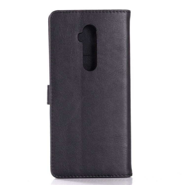 Crazy Horse Leder Brieftasche Schutz Retro Abdeckung Für OnePlus 7T Pro - Schwarz-2