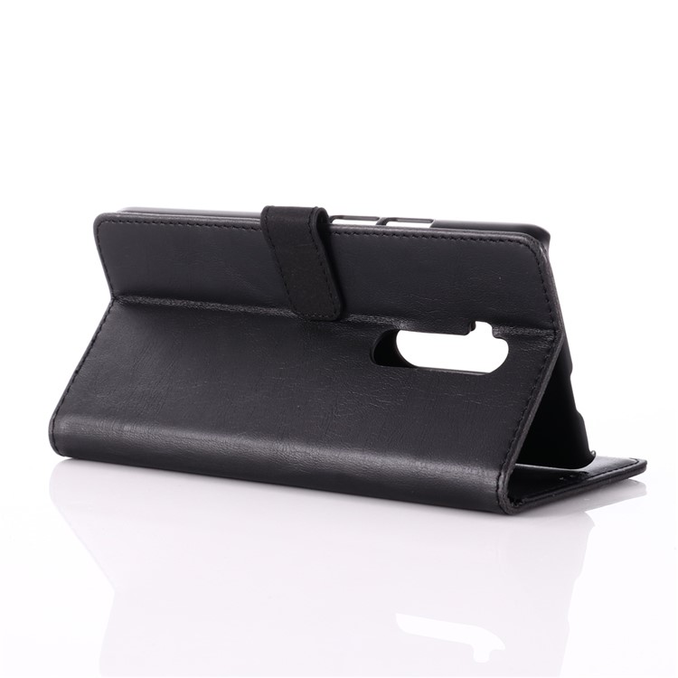 Crazy Horse Leder Brieftasche Schutz Retro Abdeckung Für OnePlus 7T Pro - Schwarz-4