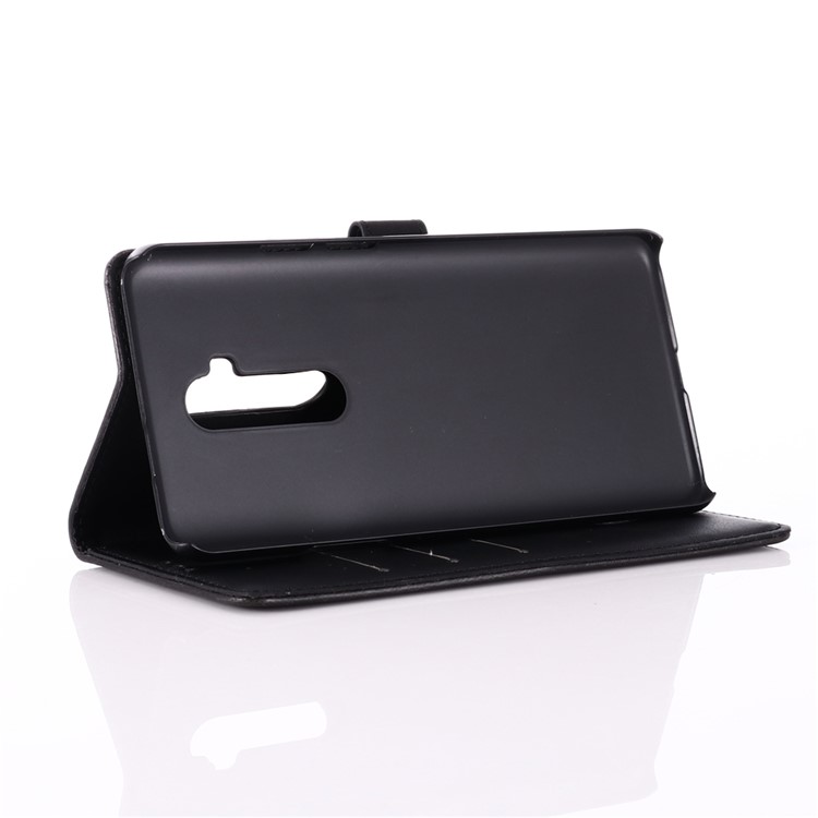 Crazy Horse Leder Brieftasche Schutz Retro Abdeckung Für OnePlus 7T Pro - Schwarz-5