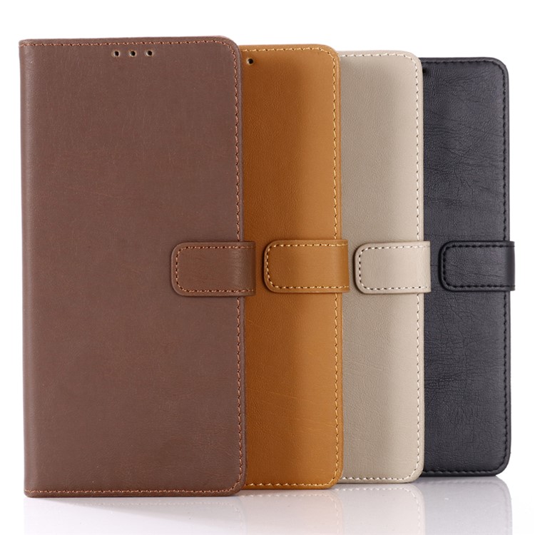 Crazy Horse Leder Brieftasche Schutz Retro Abdeckung Für OnePlus 7T Pro - Schwarz-6