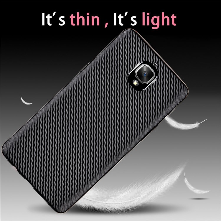 Carbon Fiber Soft TPU Mobile Phone Case for OnePlus 3T / 3 - Black-4
