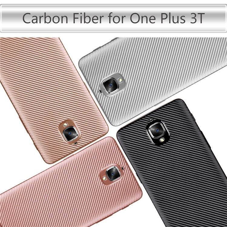 Carbon Fiber Soft TPU Mobile Phone Case for OnePlus 3T / 3 - Black-7