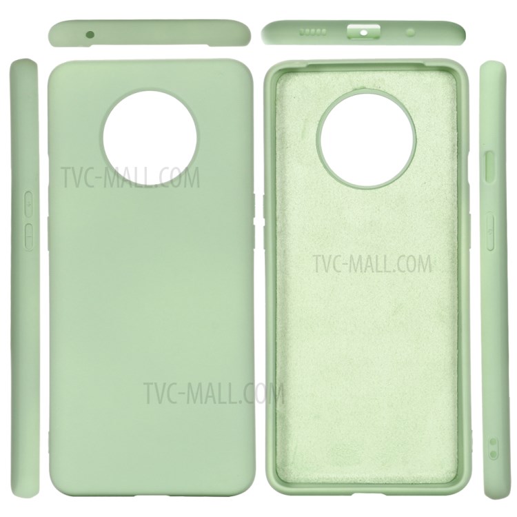 Liquid Silicone Shell Case for OnePlus 7T - Green-2