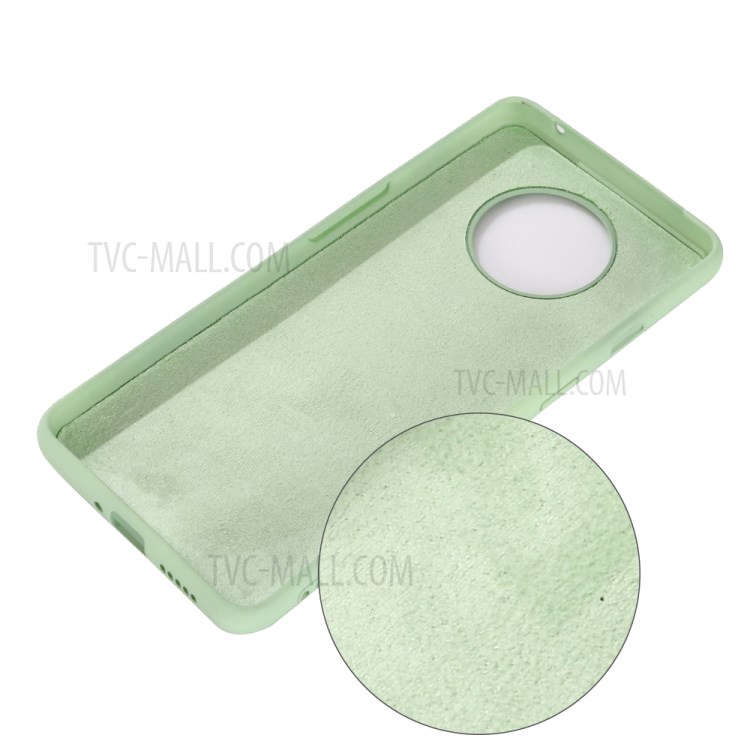 Liquid Silicone Shell Case for OnePlus 7T - Green-3