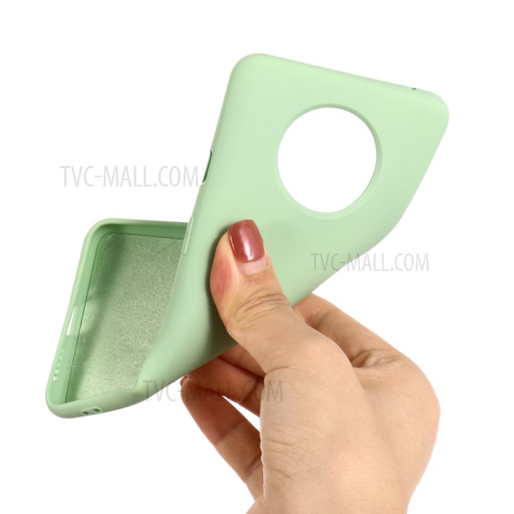 Liquid Silicone Shell Case for OnePlus 7T - Green-4