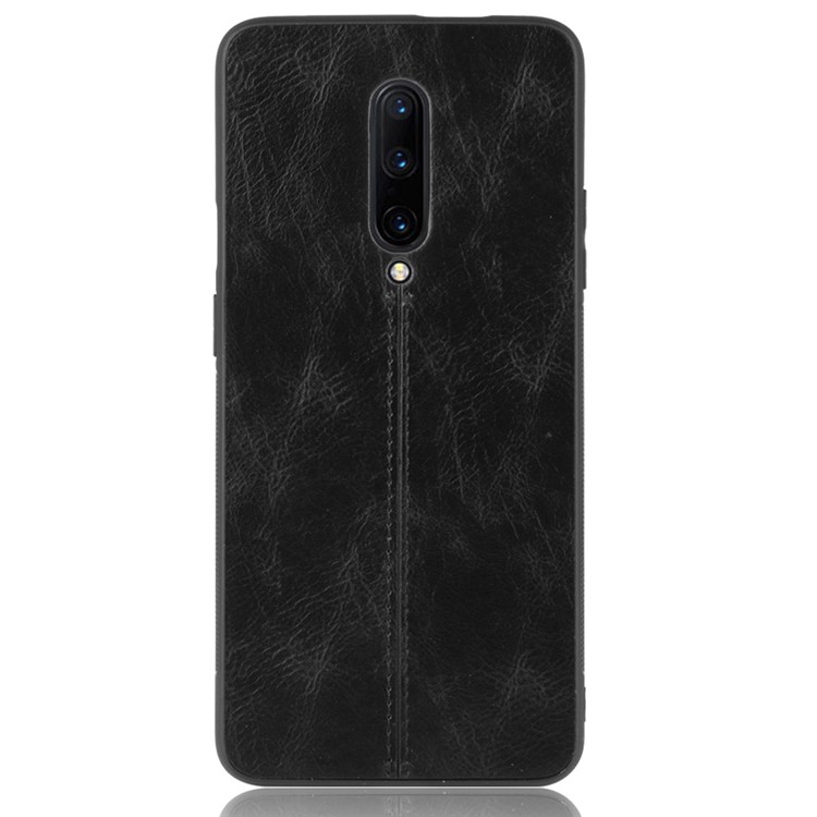 PC + TPU + PU Cuir Combo Phone Phone Téléphone Pour OnePlus 7 Pro - le Noir