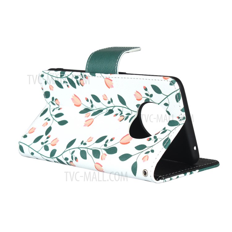 Pattern Printing PU Leather Wallet Phone Cover with Strap for OnePlus 7T - Green-5