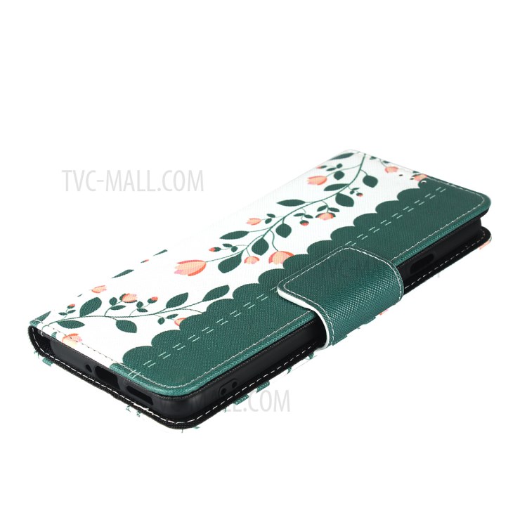 Pattern Printing PU Leather Wallet Phone Cover with Strap for OnePlus 7T - Green-6