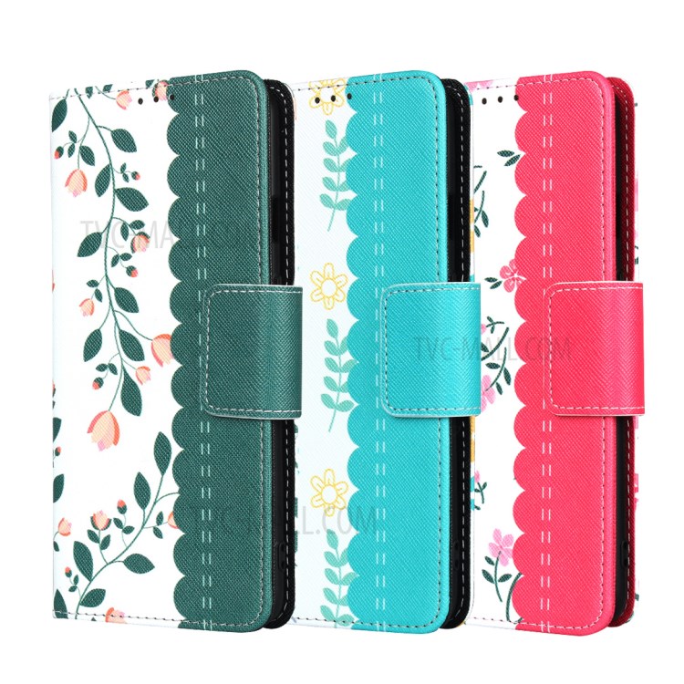 Pattern Printing PU Leather Wallet Phone Cover with Strap for OnePlus 7T - Green-9