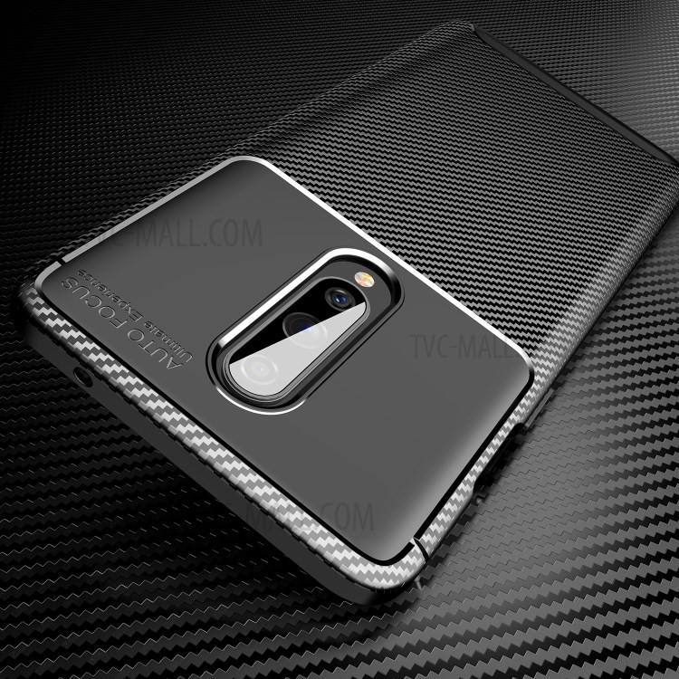 Drop Resistant Carbon Fiber TPU Case for OnePlus 8 - Black-2