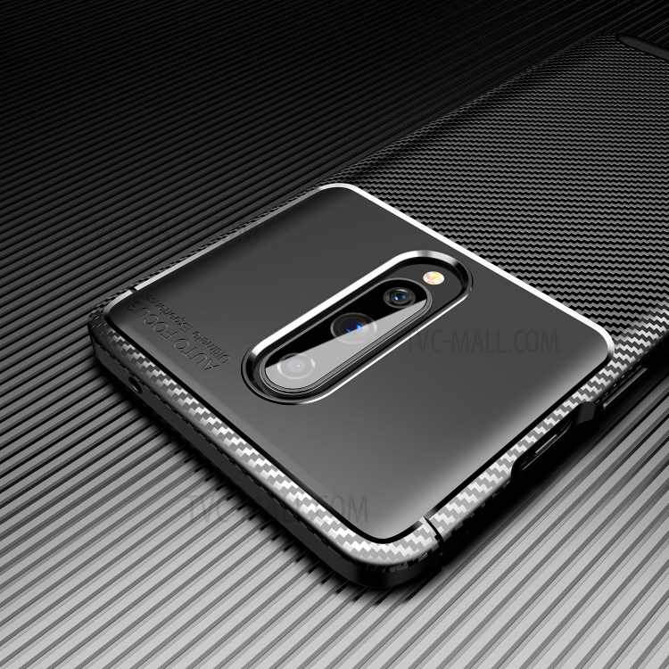 Drop Resistant Carbon Fiber TPU Case for OnePlus 8 - Black-8