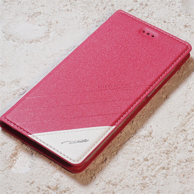TSCASE Sand-like Texture Leather Case with Stand for OnePlus 5 - Rose-1