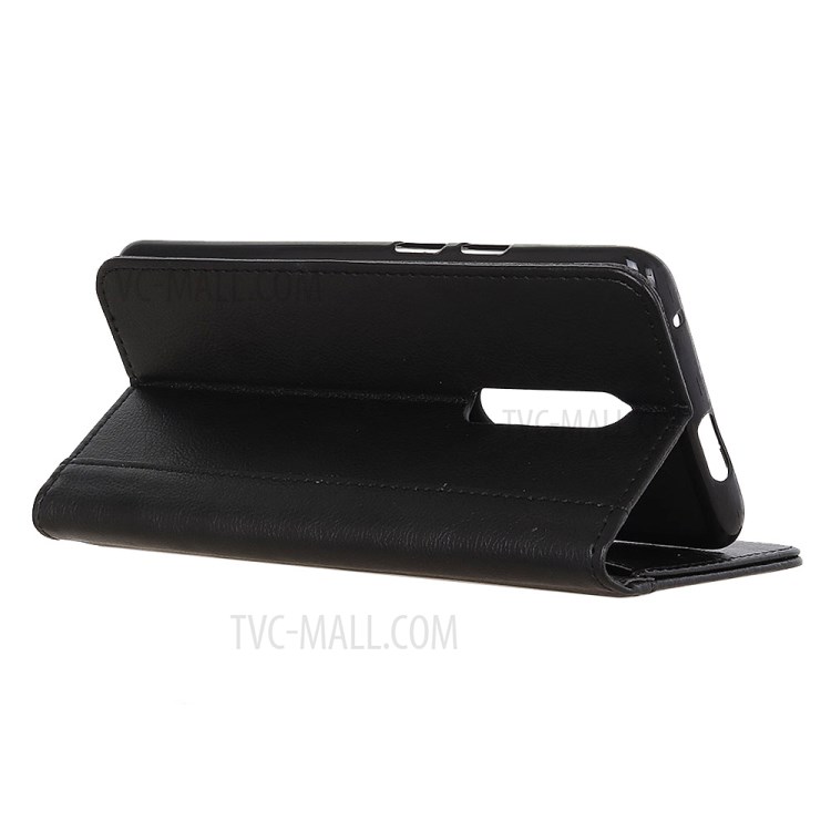 Auto-absorbed Litchi Texture Split Leather Protection Wallet Stand Case for OnePlus 8 - Black-8